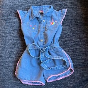 Real Soul Toddler Girl Denim Romper Size 3T (7-1)